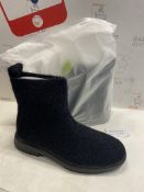 Frank Mully Women's Ankle Boots Versatile Low Heel Knit Boots Lightweight, 5.5