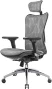 RRP £219 SIHOO Ergonomic Office Chair Mesh Desk Chair with Adjustable Lumbar Support 3D Armrests