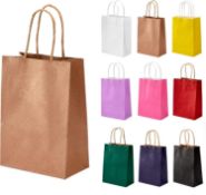 RRP £96 Box of 12 x INTMALTE 15 Pcs Paper Party Bags With Handles Colorful Paper Gifts Bags