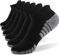 RRP £36 Set of 2 x SAMPOW 6-Pairs Running Socks for Men, ankle Socks Cushioned Trainer Socks