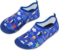 RRP £100 Set of 10 x Kids Beach Swim Shoes Water Sport Shoes Barefoot Skin Boys Girls Baby Non-