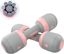 RRP £49.99 Haipky Dumbbell Adjustable Weights Set Home Gym Fitness for Women Lady Men, 5-in-1