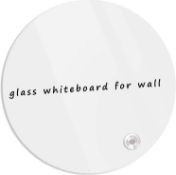 RRP £40 Set of 2 x TOWON Magnetic Glass Whiteboard, Dry Wipe Board, Include 1 Magnet, 2 Markers