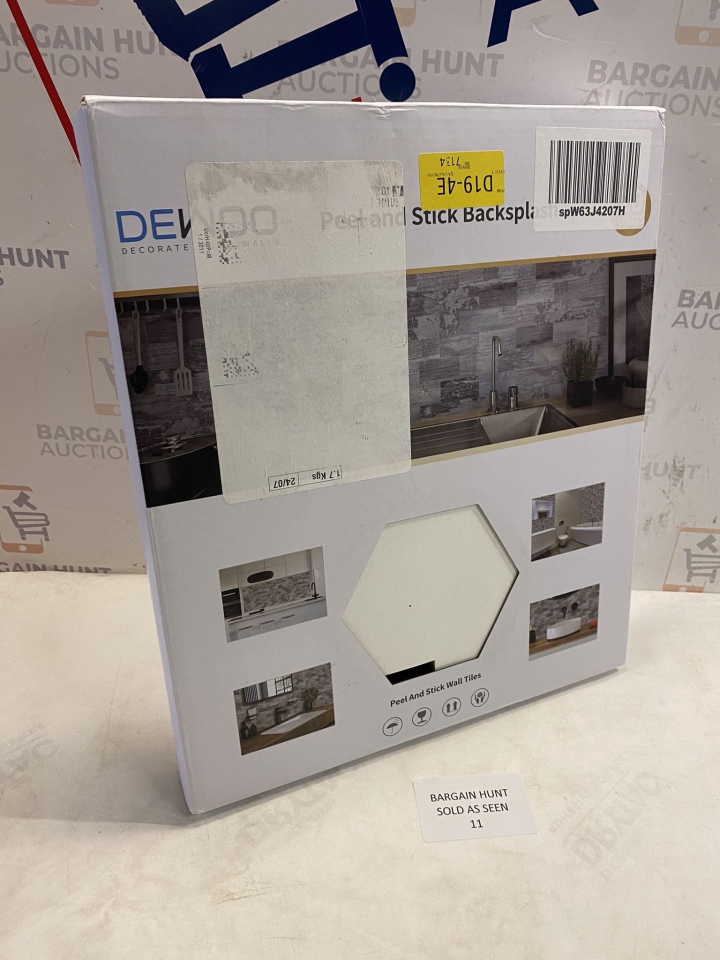 RRP £49.99 DEWOO 20-Sheet Peel and Stick on Tile, Self Adhesive Wall Tiles Splashback for Kitchen - Image 2 of 2