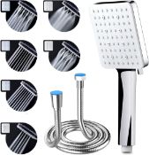 RRP £21.99 Shower Head and Hose, High Pressure Shower Head with Hose Set 1.5m Universal Shower