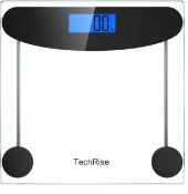 TechRise Digital Scale for Body Weight with High Precision Sensors Bathroom Scale, Step-on