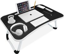 Laptop Bed Table Lap Standing Desk, Sofa Breakfast Bed Tray Folding Laptop Lap Desk Cup Holder