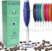 RRP £45 Set of 3 x Elementi Electric Milk Frother Handheld, Matcha Whisk, Milk frother for Coffee