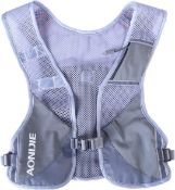 SANIQUEEN.G Reflective Hydration Pack Backpack Running Hydration Vest with 2 Water Bottles