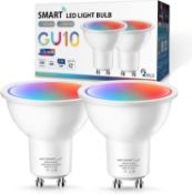RRP £90 Set of 5 x LOHAS 2-Pack GU10 Smart Bulb, 5W WiFi LED Bulb, Smart Spotlight Bulb, APP or