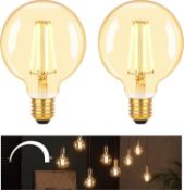 RRP £50 Set of 3 x 2-Pack DSLebeen Dimmable E27 LED Vintage Light Bulbs 6W 600lm, G95 Edison Screw