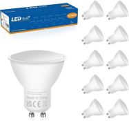 RRP £24 Set of 2 x 10-Pack DSLebeen GU10 LED Bulbs Warm White 3000K Energy Saving Spot Light 4.8