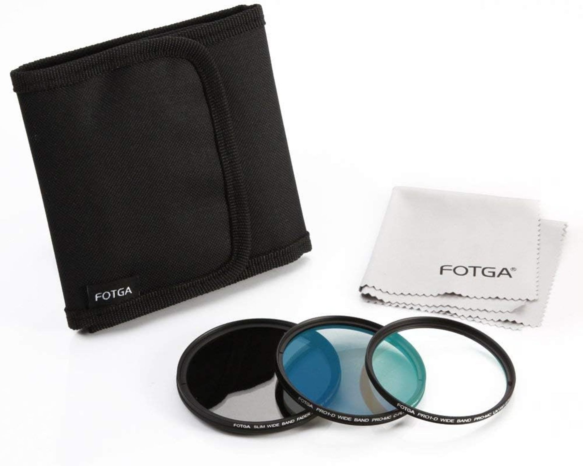 Fotga 43mm Slim Optical Glass Camera Lens Filter Kits (Variable ND2-ND400 ND + MC UV + MC CPL