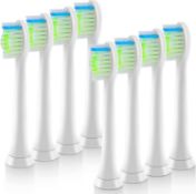 RRP £180 Set of 10 x Braukr 8-Pack Replacement Toothbrush Heads Compatible with Electric