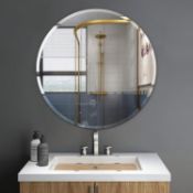 RRP £25.99 Warmiehomy Round Wall Mirror Bathroom Mirror Frameless Wall Mounted Vanity Makeup