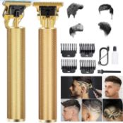 Electric Hair Clippers Men, Beard Trimmer Men with USB Charging,Wireless Use,Professional T-Blades