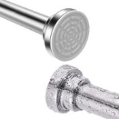 RRP £120 Set of 6 x Extendable Shower Curtain Pole 115-200 CM(45"-79") Stainless Steel No Drill