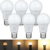 RRP £36 Set of 2 x EDISHINE 6 Pack Dimmable Screw Light Bulb, Warm White 2700K, 10W (60W Equivalent)