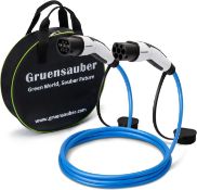 RRP £114.99 Gruensauber Type 2 to Type 2 EV charging cable, 32 Amp, Single Phase, 7.2kw, 5M Mode 3