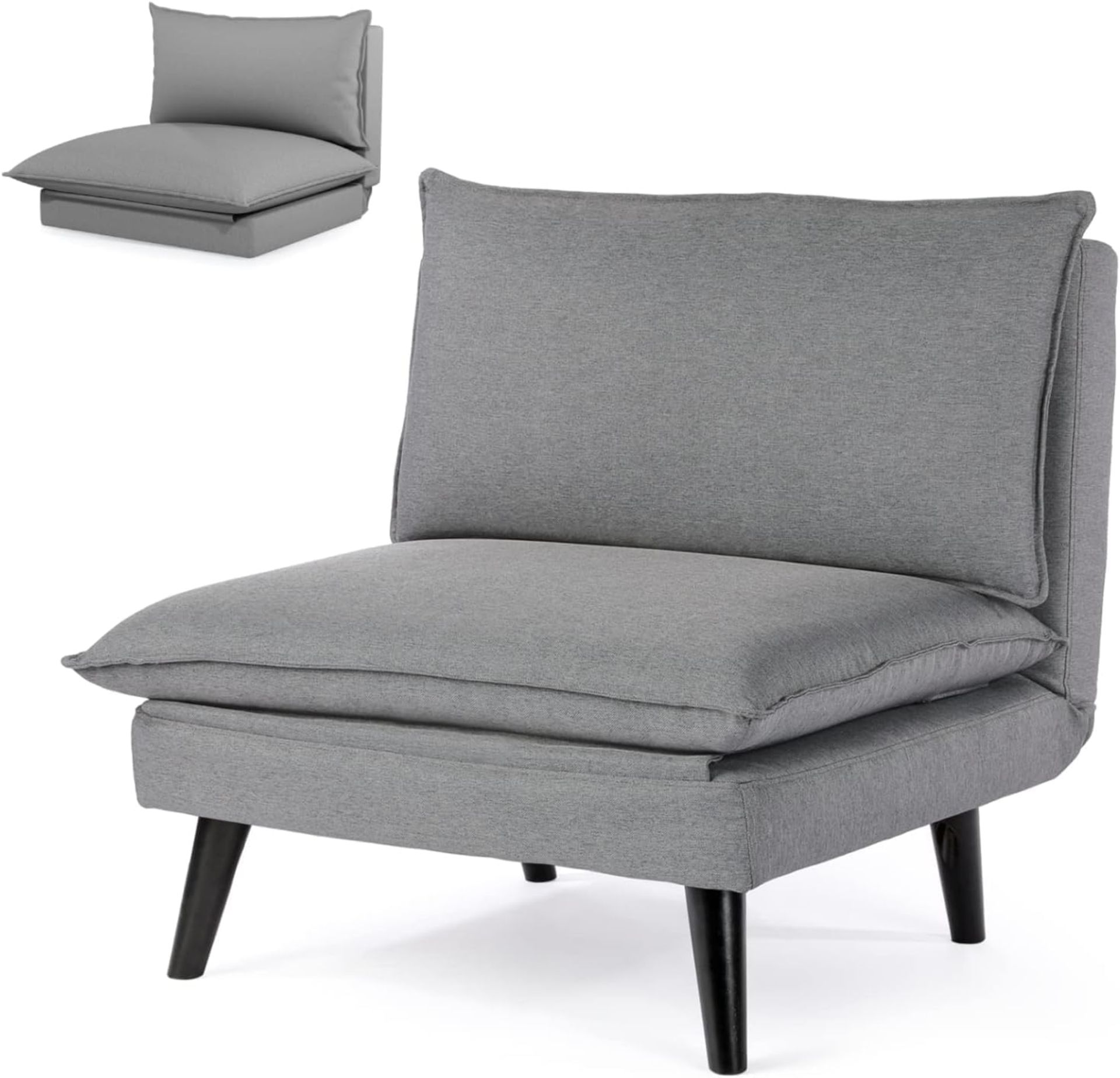 RRP £129.99 Vesgantti 6-in-1 Sofa Bed Chair, Convertible Adjustable Folding 5 Position Sleeper Chair - Image 2 of 5