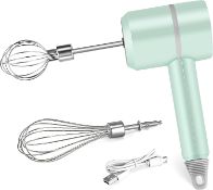 RRP £26 Set of 2 x Hand Mixer Electric Whisk Wireless Portable Hand Whisk USB Rechargeable 3