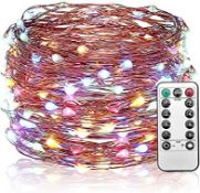 RRP £70 Set of 10 x Battery Operated Fairy Lights, Mikasol 50 Mini LED String Lights, IP65 8 Mode