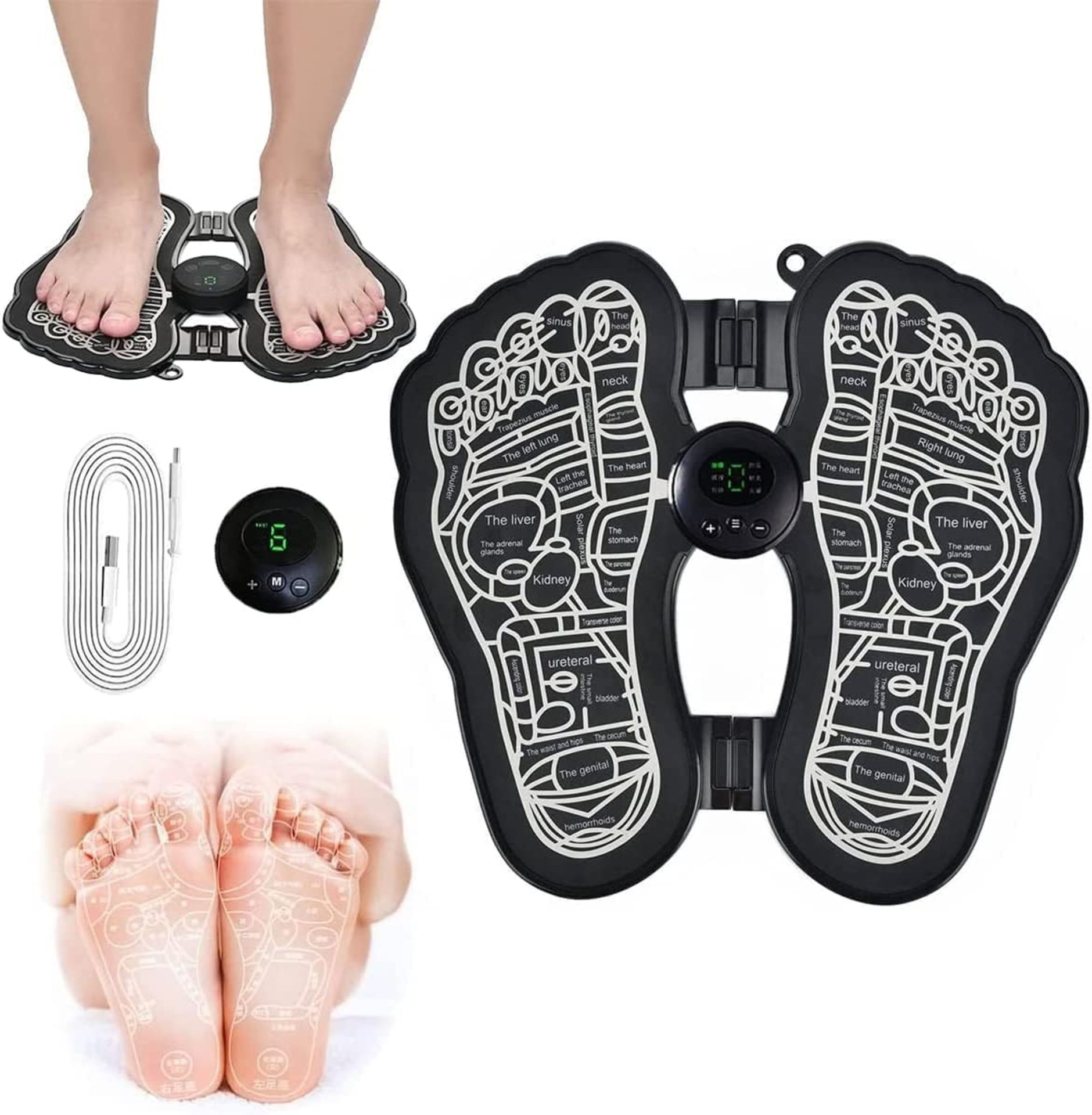 RRP £60 Set of 3 x Electric Foot Massager Foot Stimulator Massager USB Foot Circulation Mat Body