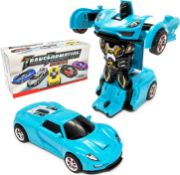RRP £42 Set of 6 x Transformation Toy Car Transforming Car, Inertia Driven Truck Toy Supercar