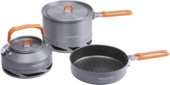 RRP £54.99 Fire-Maple Feast Heat Exchanger Set | Compact Camping Cookware Kit | Nested Design |