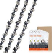 RRP £60 Set of 3 x 3-Pack Chainsaw Chain for 14 Inch (35cm) Bar, 52 Drive Links, 3/8"LP Pitch .