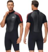 RRP £51.99 Owntop Shorty Wetsuit 3/2mm Neoprene for Mens & Womens, Ultra Stretchy for Diving Surfing