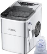 RRP £99.99 Fooing Ice Maker Machine Countertop Ice Machine, Self-Cleaning Ice Maker, 9 Cubes Ready