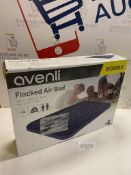 Avenli Flocked Air Bed Double Inflatable Camp Bed