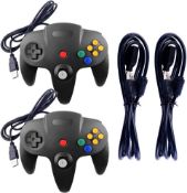 RRP £34.99 NewHail 2Pack Classic N64 USB Controller, Retro N64 Bit Gamepad USB Wired PC Controller