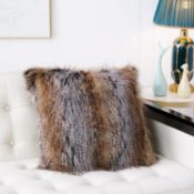 RRP £50 Set ofr 2 x 2-Pack Inchgrass Faux Fur Throw Pillow Covers Cushion Covers Luxury Soft