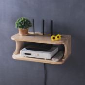 RRP £28.99 Catekro Wooden Wall Shelf, Floating TV Shelf, Wall Console On The Wall, WiFi Remote