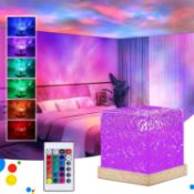 RRP £24.99 JIAWEN Galaxy Projector Light - Ocean Wave Sensory Light 16 Colours, 30 Lighting Modes