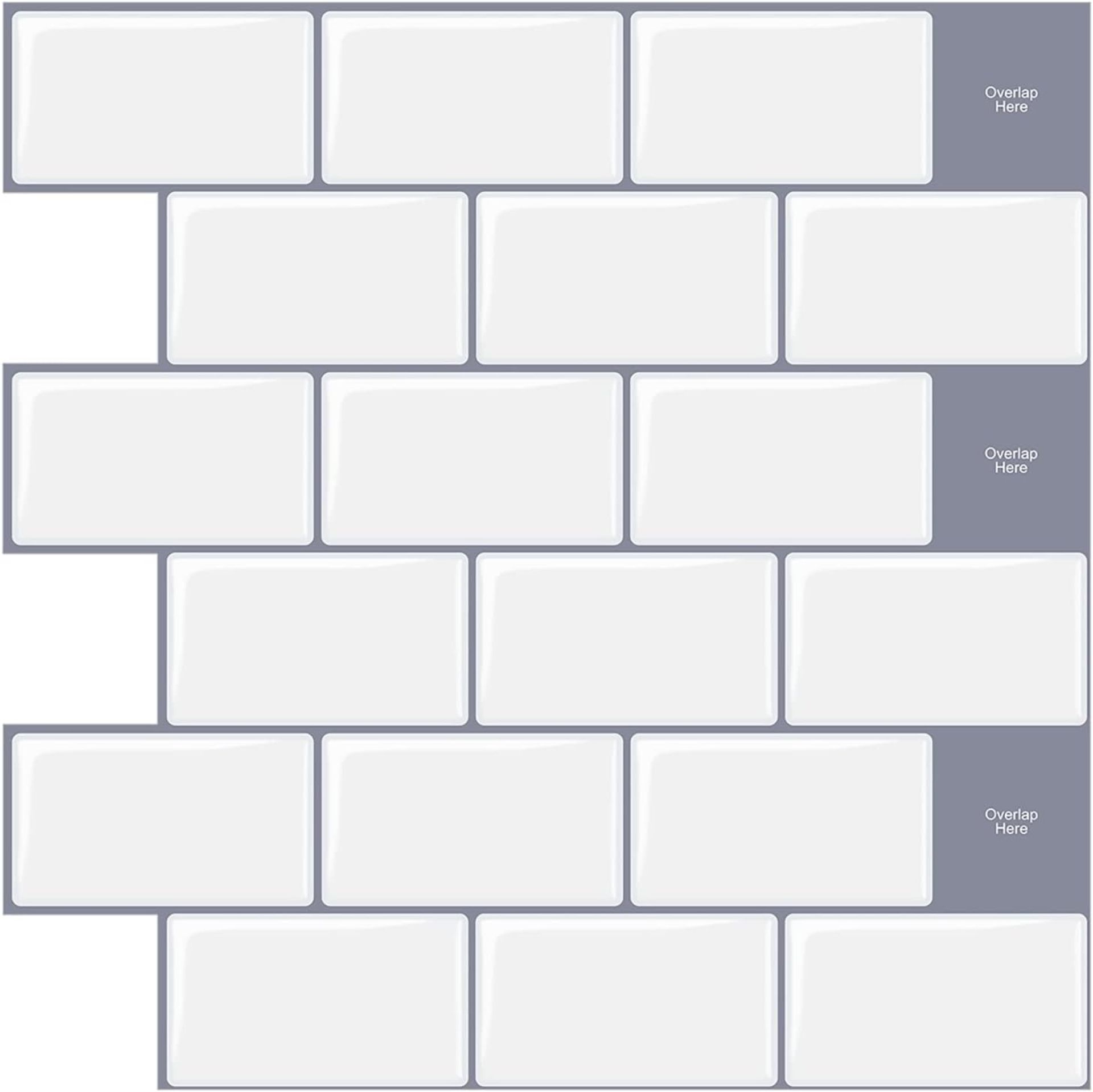 RRP £27.99 WoStick 10-Sheets 3D Self Adhesive Wall Tiles, Peel and Stick Wall Tiles, Splashback