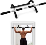 ZENO Pull Up Bar | Pull Up Bar for Doorway | Chin Up Bar with Padded Handles | Door Mounted Bar