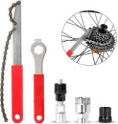Odoland Bike Chain Removal Tool Kits Bicycle Repair Tool Kit include Bike Crank Extractor,