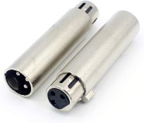 RRP £96 Set of 8 x LoongGate 2-Pack XLR Male to Female, XLR 3 Pin Male to 3 Pin Female Microphone