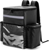 RRP £39.99 Trunab Insulated Leakproof Food Delivery Backpack, Waterproof Cooler Bag 30 cans, Thermal