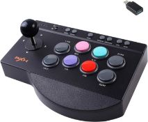 RRP £40.99 PXN Arcade Stick,Street Fighter Fight Stick,with Turbo & Macro Functions USB Arcade