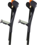 RRP £39.99 BQKOZFIN 1 Pair (2 Units) Folding Forearm Crutches for Adults, Ergonomic Handle with