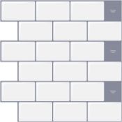 RRP £26.99 WoStick 10-Sheets 3D Self Adhesive Wall Tiles, Peel and Stick Wall Tiles, Splashback