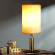 RRP £19.99 JIAWEN Bedside Lamps for Bedroom - Dimmable Table Lamp with Handmade Silk Shade, Modern