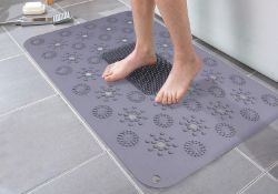 RRP £22.99 KAITOER Shower Mat Square Foot Massage Silicone Mat Shower Mat Non-Slip Bath Mat Bath Mat