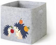 RRP £44 Set of 2 x Lucky Sign - Toy Storage Box for Kids Aminal Theme Closet Organizer, 33x33x30cm -