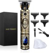 RRP £29.99 Hair Clippers Beard Trimmer for Men, Professional Cordless Hair Trimmer T-Bladeds