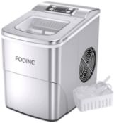 RRP £119.99 Fooing Ice Maker Machine FOOING Ice Cube Makers Ready in 6 Mins 9 Bullet Cubes, 2L